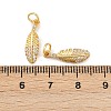 Brass Micro Pave Cubic Zirconia Pendants KK-H093-01G-3