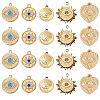 10Pcs 5 Styles 304 Stainless Steel Pendants STAS-SC0009-40-1