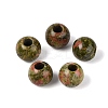 Natural Unakite European Beads G-Q602-09B-09-1
