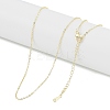 Brass Cable Chain Necklaces NJEW-U008-06G-1