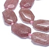 Natural Strawberry Quartz Beads Strands G-O179-F10-3