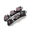 Fashion Double Layer Resin Rhinestone Alligator Hair Clips Sets PHAR-P005-25-4