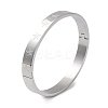 Non-Tarnish 304 Stainless Steel Grooved Star Bangles BJEW-F464-14P-2