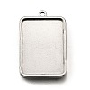 304 Stainless Steel Pendant Cabochon Settings LS-STAS-S181-02P-D-1