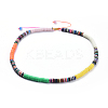 Handmade Polymer Clay Heishi Beads Braided Necklaces NJEW-JN02423-05-1