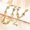 304 Stainless Steel Ladybug Link Chain Necklaces for Women Men NJEW-K249-21A-G-1