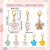 Alloy Enamel Flower Pendant Decoratoins HJEW-SC00060-2