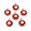 Brass Enamel Charms KK-C223-16G-04-2