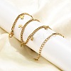 304 Stainless Steel Twisted Chain Necklaces with Butterfly Charm Tassel NJEW-R023-06G-1