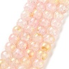 Baking Paint Crackle Glass Bead Strands X1-DGLA-R053-03E-1