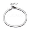 Tarnish Resistant Unisex 304 Stainless Steel Herringbone Chain Bracelets X-BJEW-O177-01A-P-1