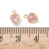 Brass Micro Pave Cubic Zirconia Pendants KK-Z136-18G-02-3