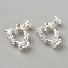 Brass Micro Pave Cubic Zirconia Clip-on Earring Findings KK-WH20017-001P-1