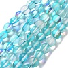 Synthetic Moonstone Beads Strands G-P528-J02-17-1