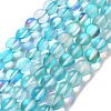 Synthetic Moonstone Beads Strands G-P528-J02-17-1