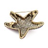 Starfish Rhinestone Brooches JEWB-S030-02-2