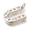 Brass Micro Pave Clear Cubic Zirconia Pendants KK-G521-01P-U-2