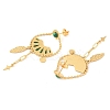 304 Stainless Steel Fan Stud Earrings for Women EJEW-Z065-05G-3