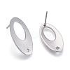 Tarnish Resistant 304 Stainless Steel Stud Earring Findings STAS-L238-072P-2