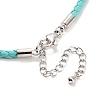 Braided Round Imitation Leather Bracelets Making BJEW-H610-01P-12-2