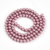 Baking Paint Pearlized Glass Pearl Bead Strands HY-N002-4mm-C01-3