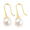 Plastic Pearl Teardrop Dangle Earrings EJEW-C067-23A-G-1