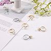 20Pcs 2 Colors Adjustable Brass Rings Findings DIY-CA0005-56-5