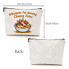 Polycotton Cheese Fries Printed Canvas Storage Bags ABAG-WH0029-136-2
