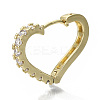 Brass Micro Pave Clear Cubic Zirconia Huggie Hoop Earrings EJEW-S201-215G-NF-1