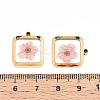 304 Stainless Steel Epoxy Resin Pendants STAS-T072-36-4
