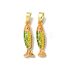 Brass Enamel Pendants KK-F911-23G-01-1