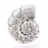 Brass Micro Pave Cubic Zirconia Adjustable Open Cuff Rings for Women RJEW-N051-02P-2