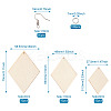 DIY Rhombus Shape Natural Wood Pendants Earring Making Kits DIY-YS0001-14-8
