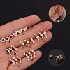 316L Surgical Stainless Steel Micro Pave Clear Cubic Zirconia Cartilage Earrings WG14BE9-01-1