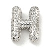 Platinum Plated Brass Micro Pave Cubic Zirconia Pendants KK-L073-001P-H-1