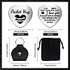 1 Set Friendship Theme Heart Double-Sided Engraved Stainless Steel Commemorative Decision Maker Coin AJEW-GL0001-60-002-2