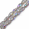 Electroplate Transparent Glass Beads Strands EGLA-N002-35-2