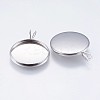 Tarnish Resistant 304 Stainless Steel Pendant Cabochon Settings STAS-I069-37-18MM-2