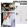 Resin & Shell Evil Eye Pendant Decoration HJEW-DR00026-7
