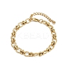 304 Stainless Steel Link Chain Bracelets for Women BJEW-Z143-22G-02-4