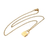 304 Stainless Steel Rolo Chain Pendant Necklaces NJEW-S444-01G-10-2