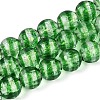 Handmade Foil Glass Beads Strands FOIL-N033-05D-1