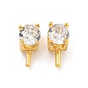 Brass Micro Pave Cubic Zirconia Peg Bails KK-B096-11G-1