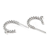 Brass Ring Stud Earring Findings KK-F862-01P-2