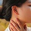 Two Tone 304 Stainless Steel Hoop Earrings LS-EJEW-K257-02D-GP-4