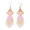Angel Handmade Glass Seed Beads Dangle Earrings EJEW-MZ00538-03-2