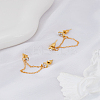 1 Pair Zinc Alloy with Crystal Rhinestone Stud Earrings for Women EJEW-LP0004-69G-3