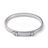 Arrow 304 Stainless Steel with Crystal Rhinestone Hinged Bangles BJEW-G700-03P-2