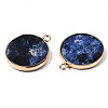 Natural Sodalite Pendants G-Q998-010B-3