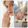 18Pcs 304 Stainless Steel Finger Ring Rhinestone Settings STAS-TA0005-86P-9
